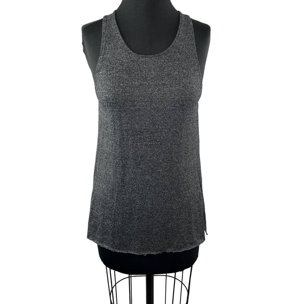 ARITZIA Wilfred Dark Gray Heather Scoop Neck Sleeveless Racerback Tank Top XS